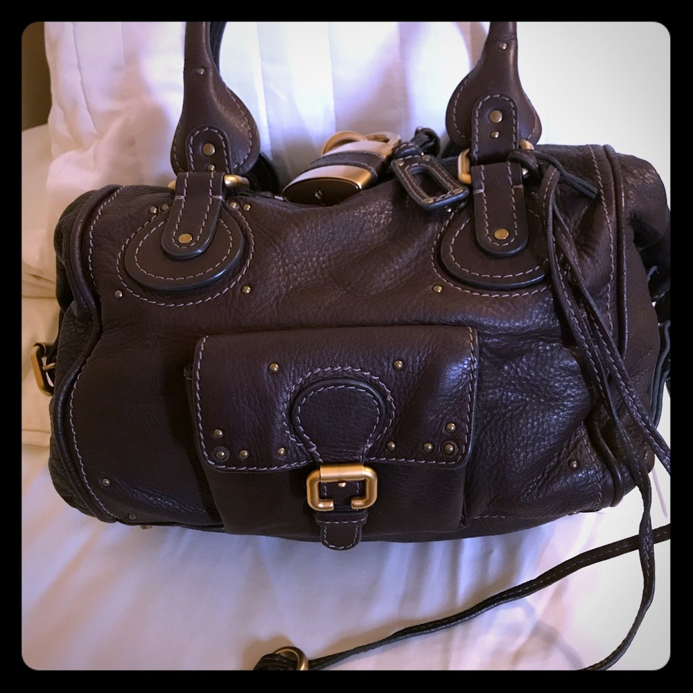 Chloé Moka Front Pocket Paddington (large size)